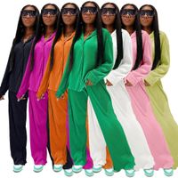 Women's Fashion Solid Color Polyester Button Pants Sets main image 2