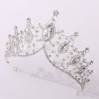 Elegant Crown Artificial Crystal Alloy Inlay Rhinestones Crown 1 Piece main image 6