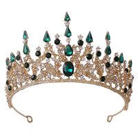 Elegant Oval Crown Alloy Rhinestone Inlay Artificial Crystal Crown 1 Piece main image 5