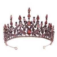 Elegant Oval Crown Alloy Rhinestone Inlay Artificial Crystal Crown 1 Piece main image 6