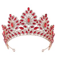 Fashion Oval Crown Alloy Hollow Out Inlay Rhinestones Crown 1 Piece main image 1