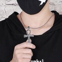 1 Piece Fashion Cross Titanium Steel Plating 18k Gold Plated Men's Pendant Necklace main image 6