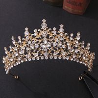 Fashion Water Droplets Alloy Inlay Zircon Crown 1 Piece main image 3