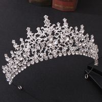 Fashion Water Droplets Alloy Inlay Zircon Crown 1 Piece main image 4