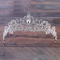 Simple Style Water Droplets Alloy Inlay Rhinestones Crown 1 Piece main image 5