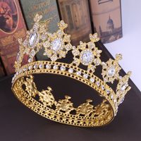 Fashion Round Alloy Inlay Rhinestones Crown 1 Piece sku image 2