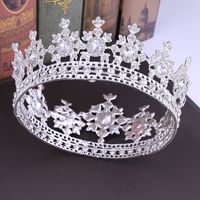 Fashion Round Alloy Inlay Rhinestones Crown 1 Piece sku image 1