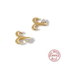 Simple Style Constellation Sterling Silver Inlay Zircon Ear Studs 1 Pair main image 5