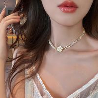 1 Piece Fashion Heart Shape Flower Imitation Pearl Plating Women's Necklace sku image 17