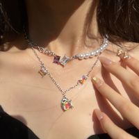 1 Piece Fashion Heart Shape Flower Imitation Pearl Plating Women's Necklace sku image 16