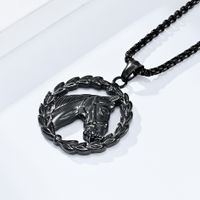 Fashion Horse Titanium Steel Polishing Pendant Necklace 1 Piece main image 3