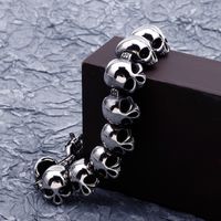 Punk Skull Titanium Steel Bracelets 1 Piece main image 4