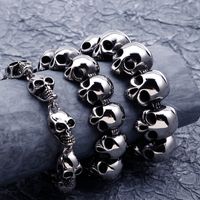 Punk Skull Titanium Steel Bracelets 1 Piece main image 7