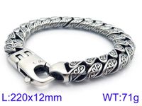 1 Piece Hip-hop Solid Color Titanium Steel Patchwork Bracelets sku image 6