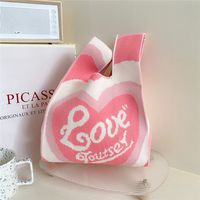 Women's Small All Seasons Polyester Letter Heart Shape Cute Square Open Handbag sku image 4