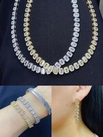 1 Piece 1 Pair Fashion Geometric Copper Plating Zircon Women's Bracelets Earrings Necklace main image 1