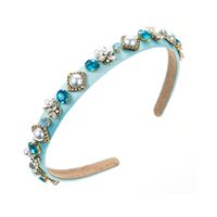 Vintage Style Simple Style Classic Style Geometric Cloth Plating Inlay Artificial Rhinestones Hair Band 1 Piece main image 7