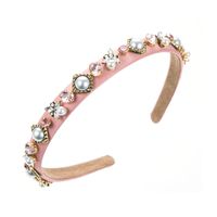 Vintage Style Simple Style Classic Style Geometric Cloth Plating Inlay Artificial Rhinestones Hair Band 1 Piece sku image 1