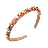 Vintage Style Simple Style Classic Style Geometric Cloth Plating Inlay Artificial Rhinestones Hair Band 1 Piece sku image 5