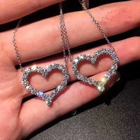 Fashion Heart Shape Copper Plating Zircon Pendant Necklace main image 6
