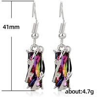 Fashion Geometric Copper Inlay Crystal Drop Earrings 1 Pair main image 2