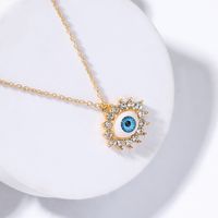 1 Piece Fashion Devil's Eye Snake Alloy Inlay Artificial Diamond Women's Pendant Necklace sku image 6