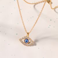 1 Piece Fashion Devil's Eye Snake Alloy Inlay Artificial Diamond Women's Pendant Necklace sku image 1