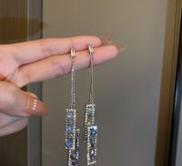 Fashion Heart Shape Crystal Inlay Rhinestones Earrings 1 Pair sku image 1
