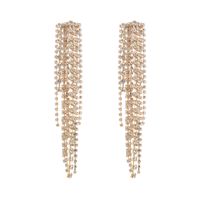 1 Pair Luxurious Fashion Classic Style Tassel Alloy Tassel Inlay Rhinestones Gold Plated Silver Plated Women's Drop Earrings main image 4