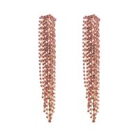 1 Pair Luxurious Fashion Classic Style Tassel Alloy Tassel Inlay Rhinestones Gold Plated Silver Plated Women's Drop Earrings sku image 1