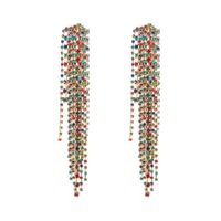 1 Pair Luxurious Fashion Classic Style Tassel Alloy Tassel Inlay Rhinestones Gold Plated Silver Plated Women's Drop Earrings main image 6