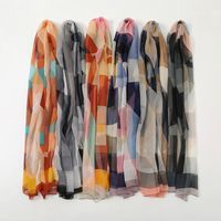 Women's Lady Color Block Qiao Qi Silk Scarves main image 4
