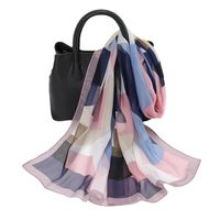 Women's Lady Color Block Qiao Qi Silk Scarves main image 5