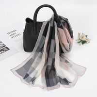 Women's Lady Color Block Qiao Qi Silk Scarves main image 3