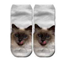 Unisex Sports Cat Polyester Cotton Polyester Printing Ankle Socks A Pair sku image 2
