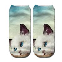 Unisex Sports Cat Polyester Cotton Polyester Printing Ankle Socks A Pair sku image 6