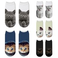 Unisex Sports Cat Polyester Cotton Polyester Printing Ankle Socks A Pair main image 1