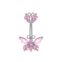 Fashion Butterfly Copper Plating Zircon Belly Ring 1 Piece sku image 2