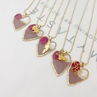 Fashion Animal Heart Shape Butterfly Stainless Steel Epoxy Pendant Necklace 1 Piece main image 6