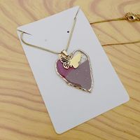 Fashion Animal Heart Shape Butterfly Stainless Steel Epoxy Pendant Necklace 1 Piece sku image 4