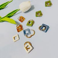 Simple Style Square Stainless Steel Plating Earrings 1 Pair main image 4