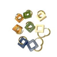 Simple Style Square Stainless Steel Plating Earrings 1 Pair main image 3