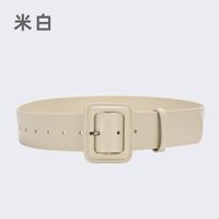 Casual Solid Color Leather Buckle Women's Leather Belts 1 Piece sku image 40