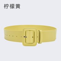 Casual Solid Color Leather Buckle Women's Leather Belts 1 Piece sku image 19