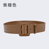 Casual Solid Color Leather Buckle Women's Leather Belts 1 Piece sku image 20