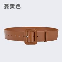 Casual Solid Color Leather Buckle Women's Leather Belts 1 Piece sku image 25