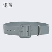 Casual Solid Color Leather Buckle Women's Leather Belts 1 Piece sku image 27