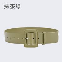 Casual Solid Color Leather Buckle Women's Leather Belts 1 Piece sku image 29