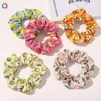 Pastoral Fruit Cloth Printing Pleated Hair Tie 1 Piece main image 5