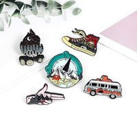 Cartoon Style Gesture Moon Shoe Alloy Plating Unisex Brooches main image 1